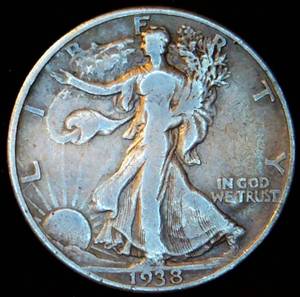 lot 31 image: Key Date 1938-D Walking Liberty Half Dollar, Original Surfaces