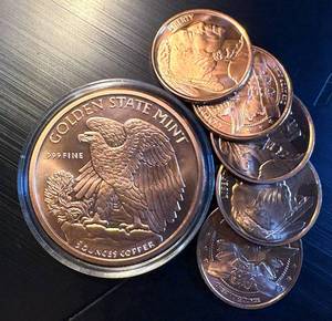 lot 40 image: (10) Ounces of Copper Bullion