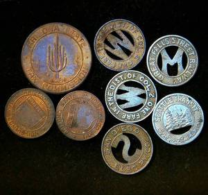 lot 68 image: Collection of Tax & Transit Tokens
