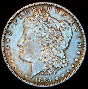 lot 72 image: VFXF 1884-P Morgan Silver Dollar, Original Surfaces