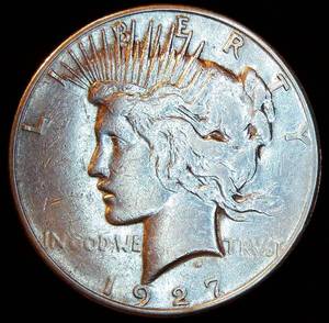 lot 80 image: Semi Key 1927-S Peace Silver Dollar, details