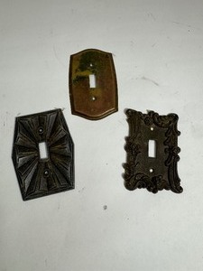 lot 53 image: Lot of (3) Vintage Light-switch Covers