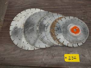 lot 232 image: (7) Assorted Diamond Saw Blades...
