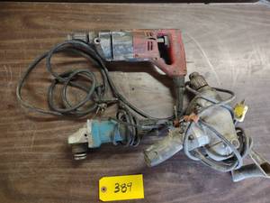 lot 389 image: Grinder & (2) Drills...