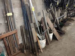 lot 499 image: Assorted Metals along the Wall...