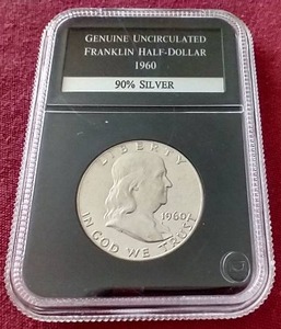lot 14 image: 1960 Uncirculated Franklin Half Dollar