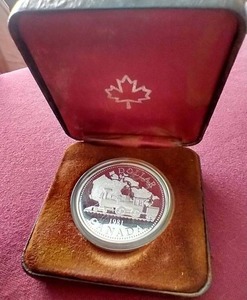 lot 80 image: 1981 Canada Trans-Canada Railway Commemorative Proof Silver Dollar