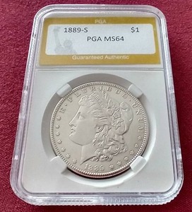 lot 81 image: 1889-S Morgan Dollar PGA MS64 - Key Date