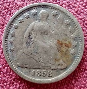 lot 110 image: 1858-O Liberty Seated Half Dime - Nice