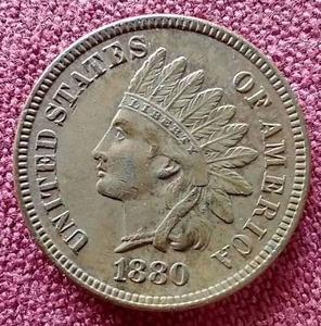 lot 122 image: 1880 Full Liberty Indian Penny