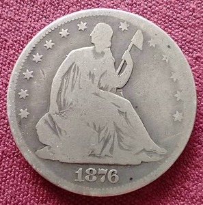 lot 155 image: 1876-CC Liberty Seated Half Dollar - Nice