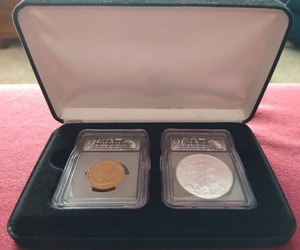 lot 158 image: 2007 American Silver Eagle & Presidential Dollar - ICG MS70 Set