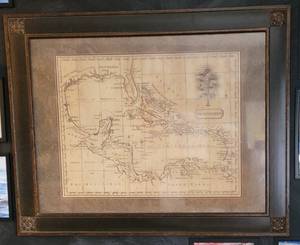 lot 41 image: Framed Map Caribbean, 1806 �by Andrew Arrowsmith.�