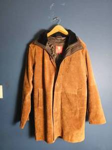 lot 77 image: Laverapelle Suede Leather Coat with Quilted Lining  Size 2XL