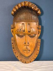 lot 103 image: Hand-Carved Tribal Style Wooden Mask