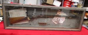 lot 4-A image: US Sharps Old Reliable 45-70 Rifle in Custom Barnwood Case