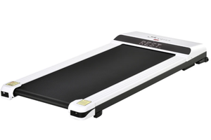 lot 14 image: Soozier Home Gym Treadmill, Walking  Jogging Exercise Machine w LCD Monitor, White