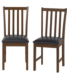 lot 139 image: Costway Modern Dining Chairs Set of 2 with Rubber Wood Frame, Slat