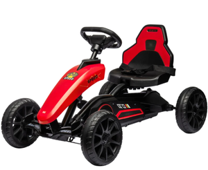 lot 360 image: Aosom Kids Pedal Go Kart w Swing Axle, Shock-Absorbing Wheels, Red