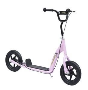 lot 33 image: HOMCOM Kick Scooter for Kids 5-12 Years Old with Adjustable Height Handlebar, Non-slip Footplate, Big Wheels, Rear Brake, Pink