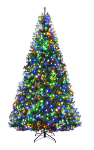 lot 60 image: Costway 9-ft Pre-lit Artificial Christmas Tree with Multicolor LED Lights