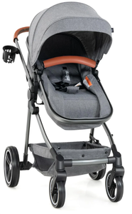 lot 72 image: INFANS 2 in 1 Baby Stroller, Convertible Stroller, Foldable High Landscape Shock Absorption with Reversible Seat