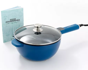 lot 243 image: Good Housekeeping 3Qt Electric Cook Pot with Lid (Colors May Vary)