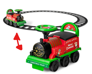 lot 396 image: Costway 6V Electric Kids Ride On Car Toy Train with 16 Pieces Tracks