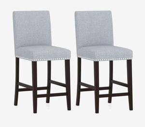 lot 96 image: Costway 26 inch Counter Height Chairs Set of 2 with Padded Seat and Backrest