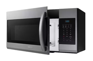 lot 178 image: Samsung 30 in. 1.7 cu. ft. 1000 W Fingerprint Resistant Stainless Steel Over-the-Range Microwave (Minor Transit Damage, See Photos)