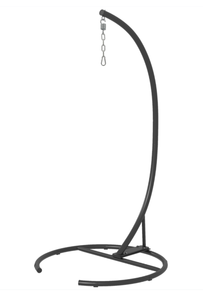 lot 189 image: Outsunny Hanging Hammock Chair Stand with Round Base, 40.2 x 76.8, Black (Missing Hardware)