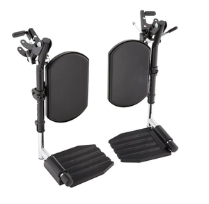 lot 347 image: Invacare - Wheelchair Elevating Legrests with Composite Footplates & Non-Padded Calf Support - Black