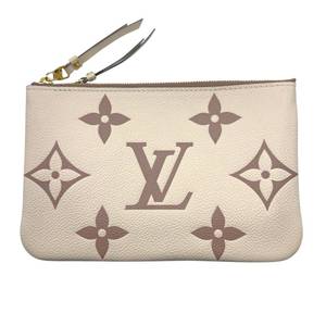 lot 12 image: Like New Louis Vuitton Monogram Empreinte Giant Pochette on Shoulder Chain Pre-Owned Retail $1,600