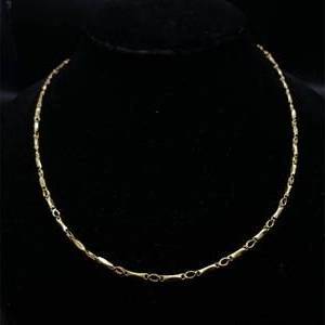 lot 44 image: Unisex Modern Estate Chain Necklace in 18K Yellow Gold Retail $1,500 VIDEO