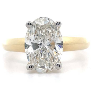 lot 13 image: New 3.00 Carat Oval Diamond Solitaire Ring in 14k Yellow Gold w EGL Report Retail $5,995 VIDEO