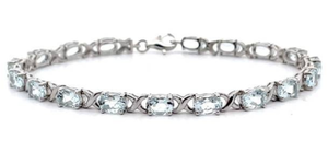 lot 45 image: 7.39 Carat Natural Aquamarine 7 12 Bracelet VIDEO