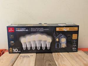 lot 11 image: GLOBE POWER RESERVE BATTERY BACKUP BULBS 60W 6PK