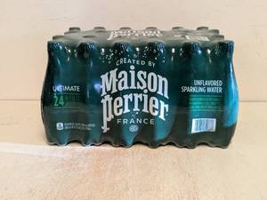 lot 59 image: NEW MAISON PERRIER FRANCE UNFLAVORED SPARKLING WATER 24PK