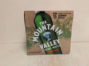 lot 66 image: NEW THE MOUNTAIN VALLEY SPRING WATER 12PK ALUMINUM BOTTLES