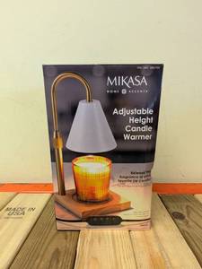 lot 34 image: MIKASA HOME ACCENTS ADJUSTABLE HEIGHT CANDLE WARMER (WHITE)