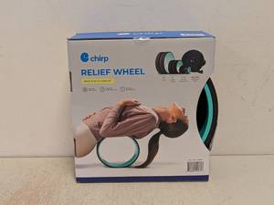 lot 115 image: NEW CHIRP RELIEF WHEEL BACK AND NECK PAIN SET