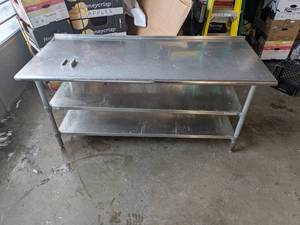 lot 178 image: DUKES STAINLESS STEEL COMMERCIAL PREP TABLE