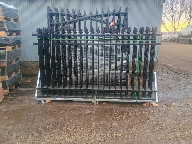 lot 9110 image: SDLANCH Iron Fence Panels (IRIF), 1 bundle containing approx 80 linear feet