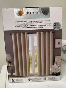 lot 223 image: Sunsmart Total Blackout Lined Panel Pair - 2 Panels, 84 In Length