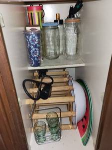 lot 37 image: White CO2 Pump for Bar & Keg, Wine Rack, and Green Coca-Cola Glasses