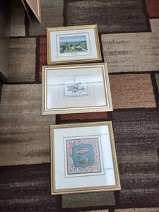 lot 93 image: Monet and Other Artists Framed Art Prints - Wall Decor (Lot of 3)
