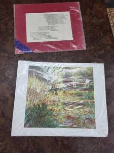 lot 96 image: Monet Water Lilies Japanese Bridge Print Reproduction