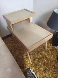 lot 173 image: Wooden Two-Tier Side Table With Upper Shelf