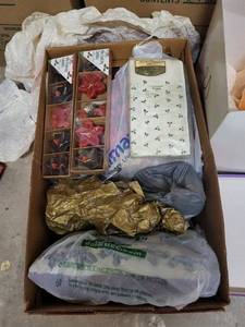 lot 204 image: Santa Figurine with Boxed Holiday Decor - Christmas Ornaments