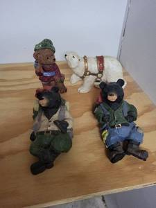 100-ct Mini Light Sets (2-Pack) - Christmas String Lights & Resin Bear Figurines